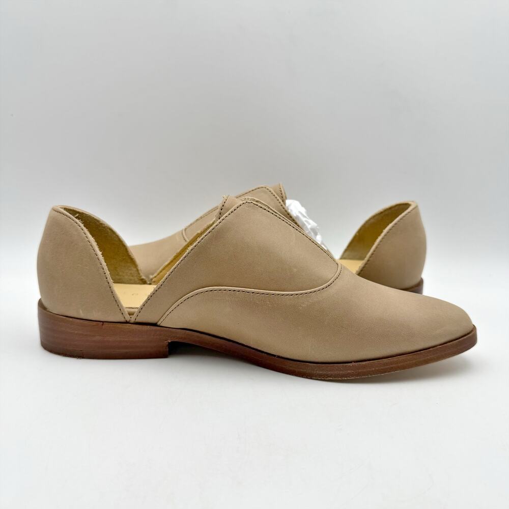 NISOLO Womens Emma D'Orsay Flats SIZE 6M EU 36 Tan Beige Leather Slip On NIB - Picture 4 of 12